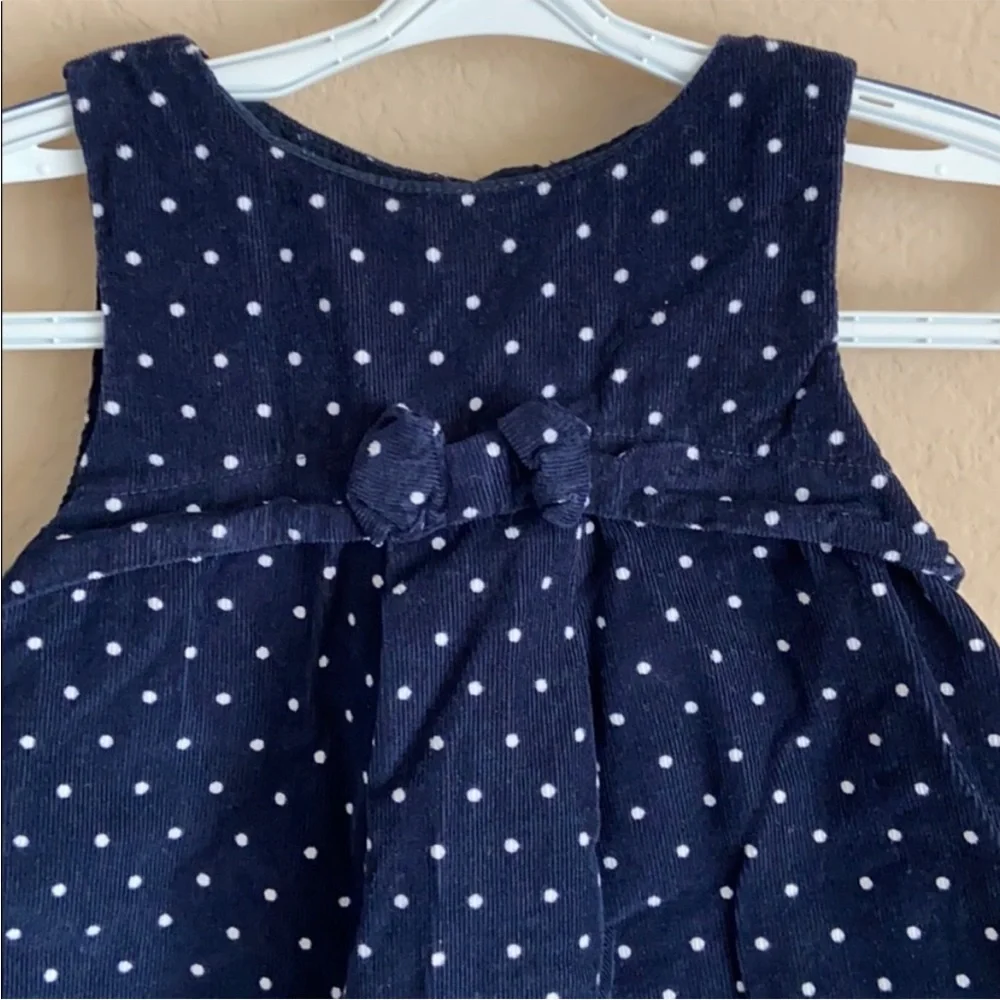 Baby Gap corduroy polka dot dress